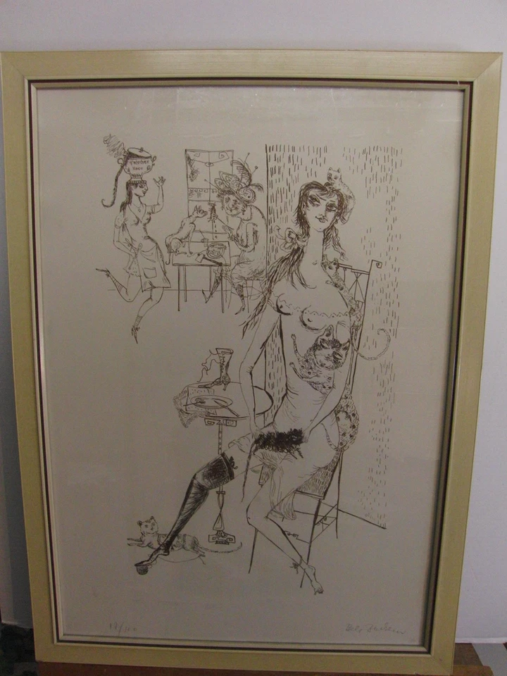 Bele Bachem 1916-2005 Lithographie 1965 sign. Auflage 47/100 gerahmt - Bild 2 von 4