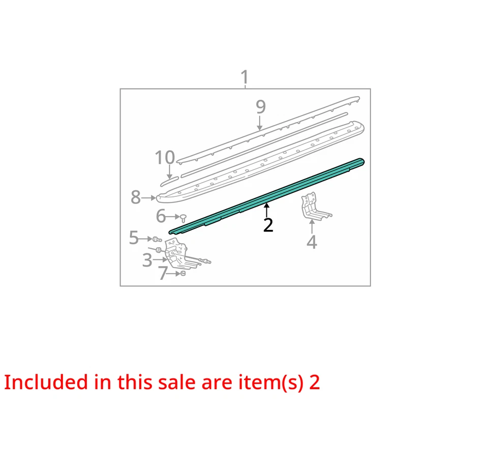 2002-2006 GMC CHEVROLET TRAILBLAZER EXT ENVOY XL STEP ASST 15052424 -  NEW OEM - Image 2 of 3