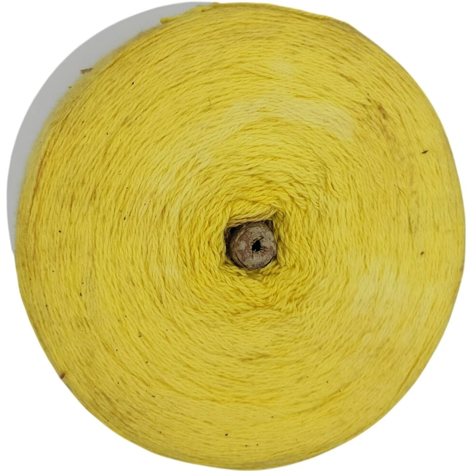 Hilo de cono amarillo vintage para tejer, tejer, ganchillo, artesanía Foto 2 de 4