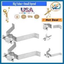 Heavy-Duty Wall Mount Pair for TV Antenna Masts 1.5-Inch Diameter Metal