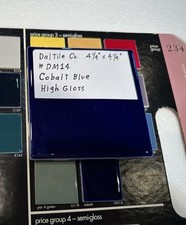 1 pc. Cobalt Blue: 4-1/4" Glossy Ceramic Tile by Daltile: High-Quality-Mirror FN