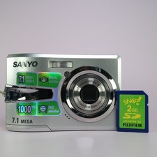 Sanyo VPC-S760 7.1MP Compact Digital Camera Silver Tested