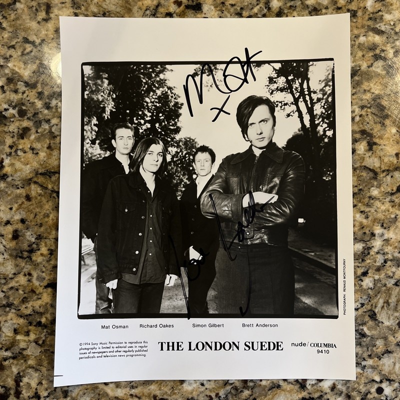 London Suede Music Group 10x8 Rare Vintage Press Photo #1 SIGNED AUTOGRAPHED!