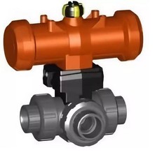 GF Valve's 199.285.387 Type 285 PVC Pneumatically Actuated Ball Valve -  (NIB)