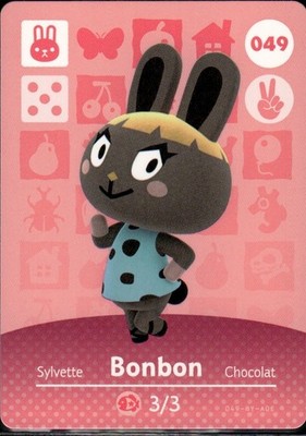 049 Bonbon Amiibo Card 049 Series 1 Animal Crossing Nintendo Switch NA Region