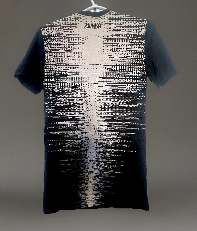 Camiseta Zumba Wear Z-Dri Fitness Hombres Talla Pequeña My Pixel Gráfico Ejercicio Gimnasio Foto 2 de 4