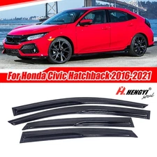 For Honda Civic Hatchback 2016-2021 Window Visor Wind Rain Guard JDM Mugen Style