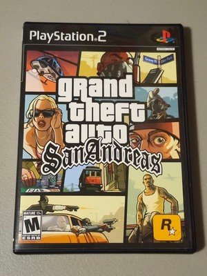 Grand Theft Auto: San Andreas (PlayStation 2, 2004) CIB with poster