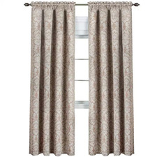 Sutton 52 In. W X 84 In. L Polyester Blackout Window Panel in Tan