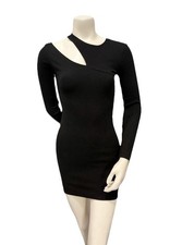 Forever 21 Black Cutout Long Sleeve Bodycon Mini Dress Women’s Size Small S