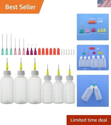 Precision Crafting Set: 6 Injection Squeeze Bottles with 15 Dispensing Needles