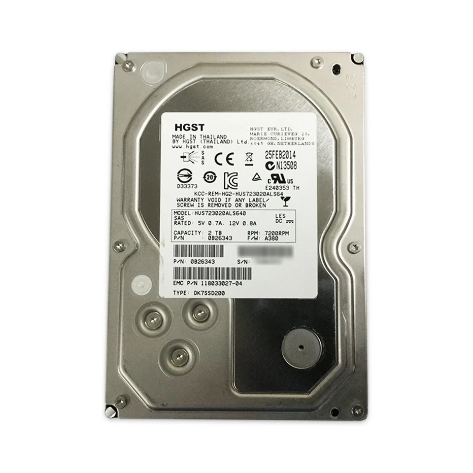 Pack of 20x Hitachi 2TB 7.2K RPM 64MB 6Gbps SAS 3.5in Server Hard Drive - Image 3 of 4
