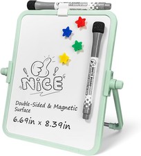 Magnetic Dry Erase Whiteboard, 6.7x8.4 Inch Double-Sided Desktop Easel with