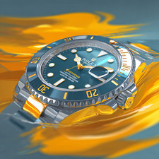 Rolex Submariner  Starbucks Art Print | 24x24 | COA Ltd.25 | Wall Deco C2