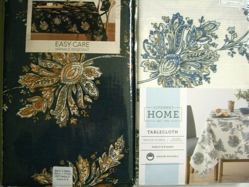 60x84 Rectangle Shiloh Floral Polyester Fabric Tablecloth Various color JCPENNEY - Picture 1 of 12