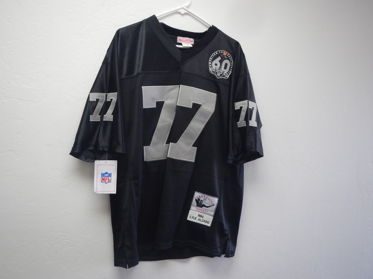 LYLE MARTIN ALZADO #77 RAIDERS BLACK MEN'S JERSEY SMALL 46