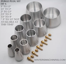TIG Welding Back Purge Plugs Set of 7 Pairs 1/2" to 4"