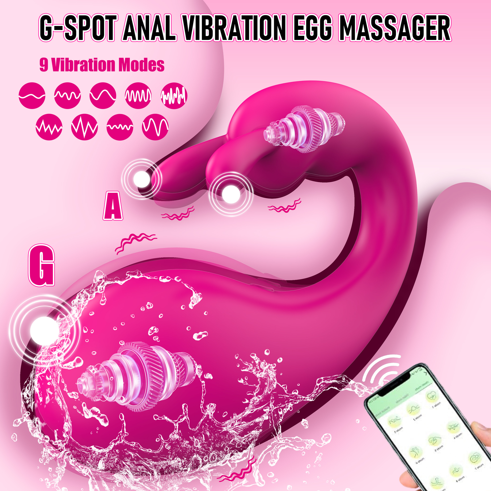APP Fernbedienung Vibrator Anal Butt Plug G-Punkt Vibration Stimulation Stöpsel APP Fernbedienung Vibrator Anal Butt Plug G-Punkt Vibration Stimulation Stöpsel