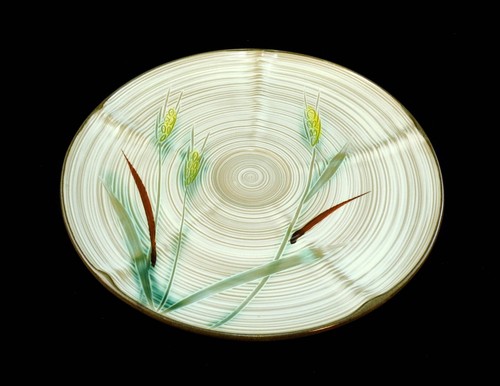Fancrest-Ware MUGI Japan Hand Painted Wheat 32cm Serving Platter Plate Vintage - Picture 2 of 7