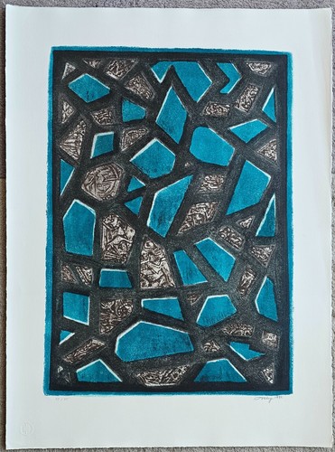 MARK TOBEY APPARUIT HAND SIGNED 1971 Lithograph Abstract expressionism USA art - Picture 2 of 9