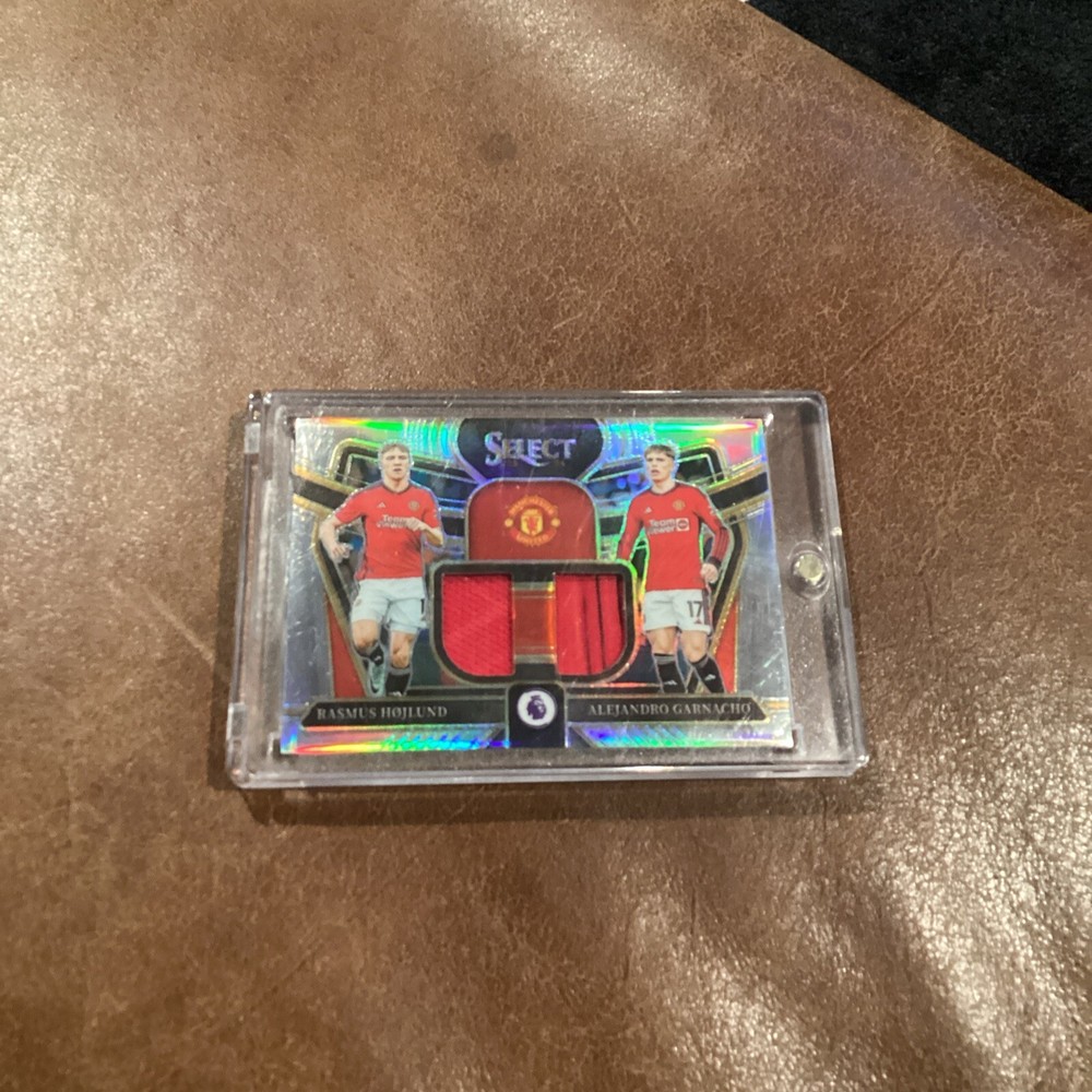 2023 Panini Select Højlund & Garnacho Dual Swatch Patch Card DSRA