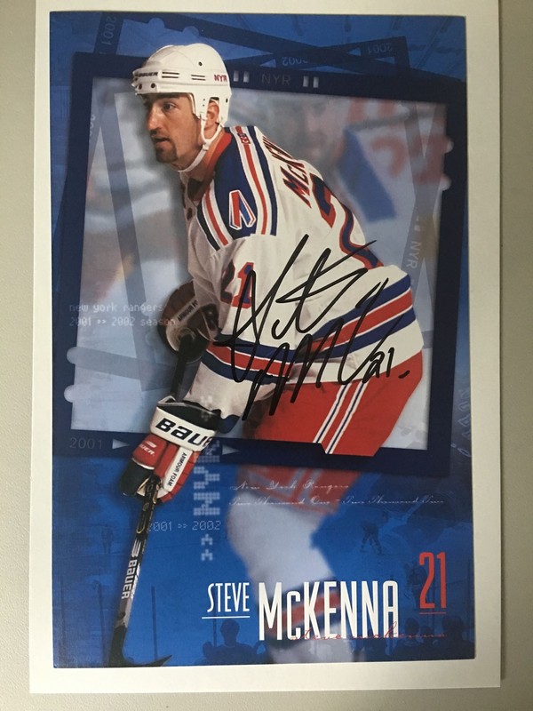 Steve McKenna Signed Jumbo Card VF Very Fine