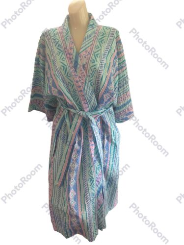 Vintage Miss Elaine at Home Robe Size L Multi-col… - image 1