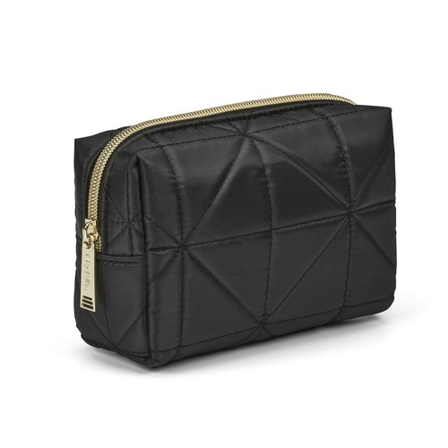 Modella Small Cosmetic Accessory Case with Top-Zip Access in Quilted Geometric