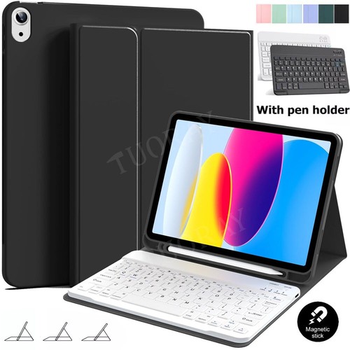 For iPad 6/7/8/9/10/11th 11" A16 2025 Gen Pro Air 11 M3 Bluetooth Keyboard Case