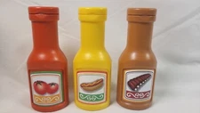 Step2 Pretend Play Sauces Food Bottles Ketchup Mustard BBQ Lot Of 3