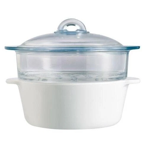 Pyrex Pyroflam Cocotte Steamer Set 2000mL φ200 × 80mm Vitro-Ceramic P25U000 - Picture 2 of 5