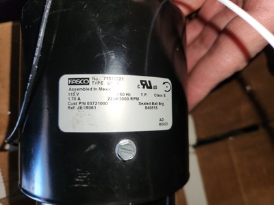 PENN RADIANT # NBK-20387 MODEL# MY0822037171010 115 VOLT MOTOR 