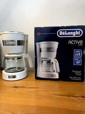 WEISSE DE'LONGHI ACTIVE LINE TROPFFILTERKAFFEEMASCHINE - VERPACKT GETESTET 5 TASSEN