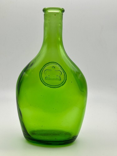 Vintage Wheaton New Jersey Green Glass Bottle With Embossed Crown 5.5” - Picture 2 of 7