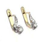 For Children and Adult Diamond Earrings Anzor Jewelry 14k Gold #E948 — photo 1
