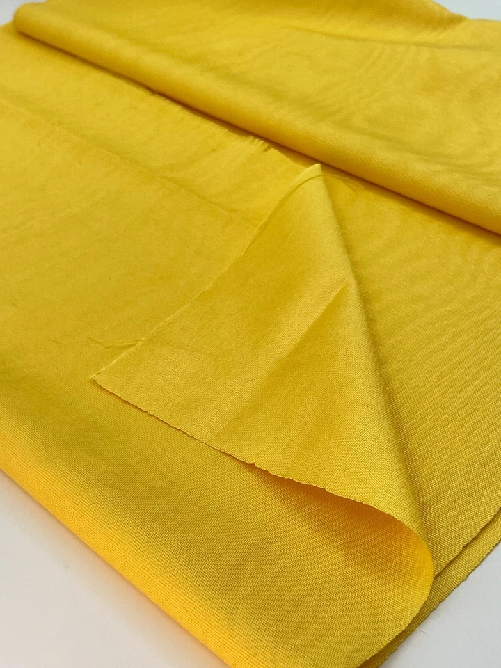 Yellow Silk Moire Fabric By 2 Meters, Watermark Patterned, Multicolor Options. - Image 3 of 4