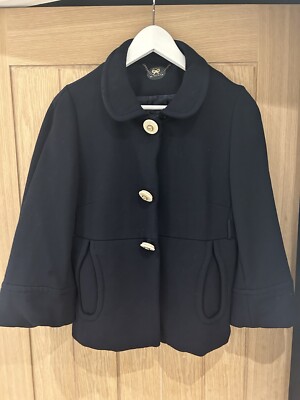 Anya Hindmarch Navy Pea Coat UK