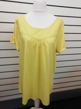 BLANCHEPORTE LADIES YELLOW TIE BRODIERE TOP SIZE 22 NEW (ref 474) SALE