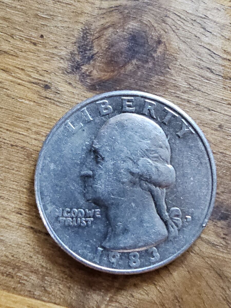 1983 d quarter error (IN GOD WE TRUST.) Free Shipping 1983 d quarter error (IN GOD WE TRUST.) Free Shipping