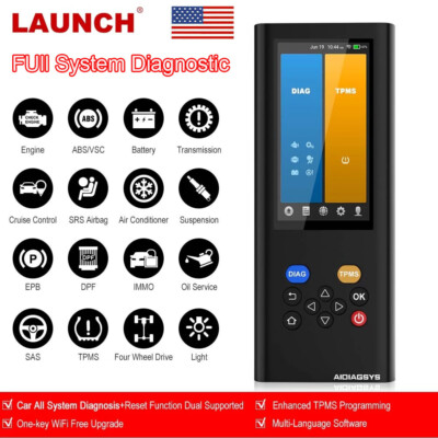 LAUNCH AIDIAGSYS Car TPMS Programming SAS ABS Oil Reset ODB2 Code Reader Scanner