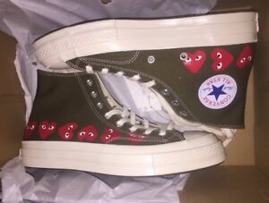 cdg converse high multi heart