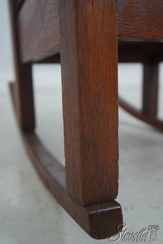 F64642EC: STICKLEY BROTHERS Quaint Small Mission Oak Nursing Rocker - Picture 15 of 19