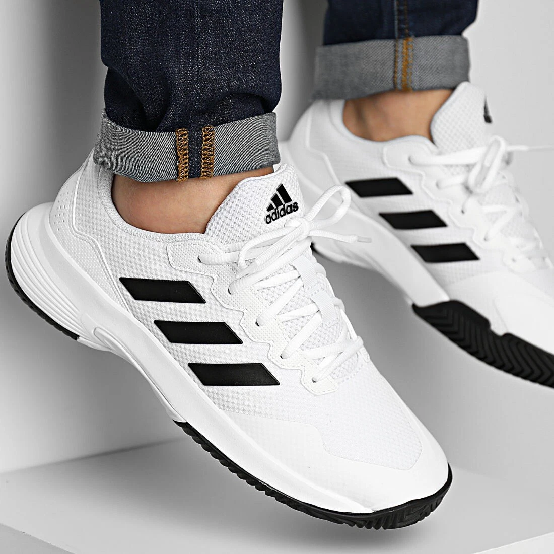 Adidas Game Court 2 Men s Athletic Sneaker White Trainer Tennis