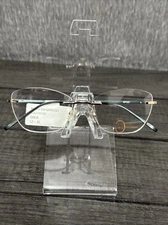 NATURALLY RIMLESS NR371 Gold & GREEN WOMENS EYEGLASS FRAMES 52x16 138mm New