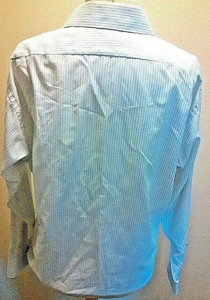 Camisa azul a rayas Ketch para hombre manga larga 16,5 32-33 Foto 2 de 4