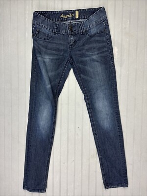 American Rag Size 1 Womens Jeans Leggings Super Skinny Low Rise Stretch Med Wash
