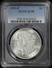 1921-D $1 Morgan Silver Dollar PCGS AU 58