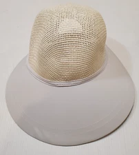 Sun N Sand Womens Hat (One Size) White Wide Brim Woven Sun Cap 