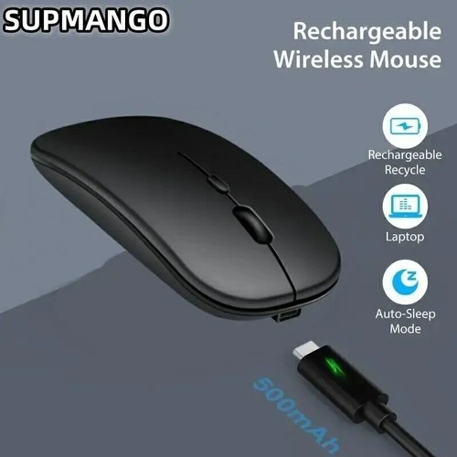 Slim Silent Rechargeable Wireless Mouse RGB LED USB Mice MacBook Laptop PC - Picture 11 of 11