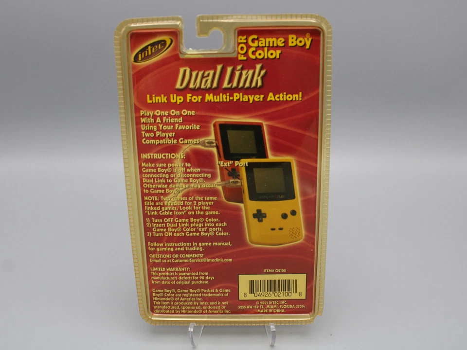 Intec Dual Link for Game Boy Color GBC Model# G2100 New Sealed - Purple - Image 2 of 4